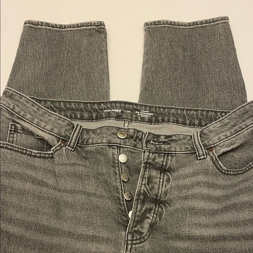 Old Navy Women's Straight Leg Jeans - Gray - Picture 3 of 5